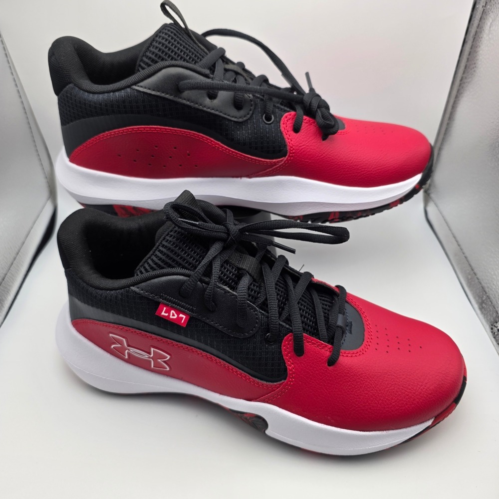 Under Armour Lockdown 7 Basketball Shoes Red Black Mens 10.5 Womens 12 NIB